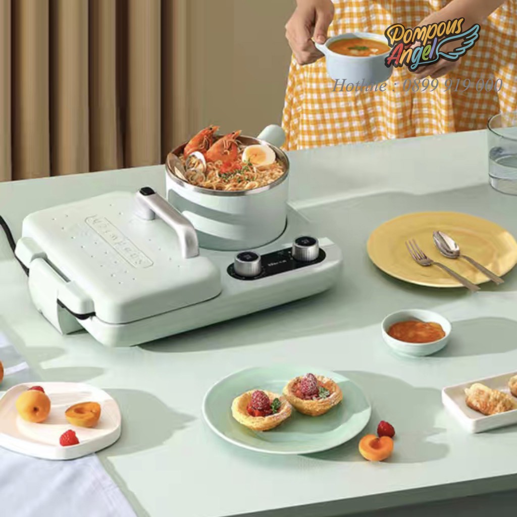[Chính hãng] Máy chế biến ăn sáng , máy chiên nướng bánh Sandwich Bear DSL-A13F1 chính hãng