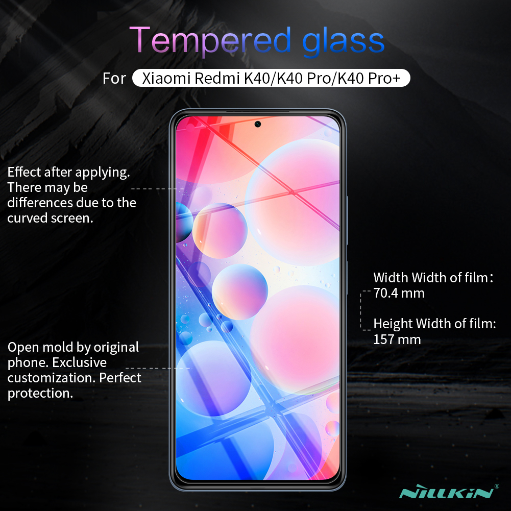 Kính Cường Lực Nillkin 2.5D H+ Pro Cho Xiaomi POCO F3 / Redmi K40 / K40 Pro / K40 Pro+ Chống Lóa Trong Suốt 0.2mm Siêu Mỏng 9H