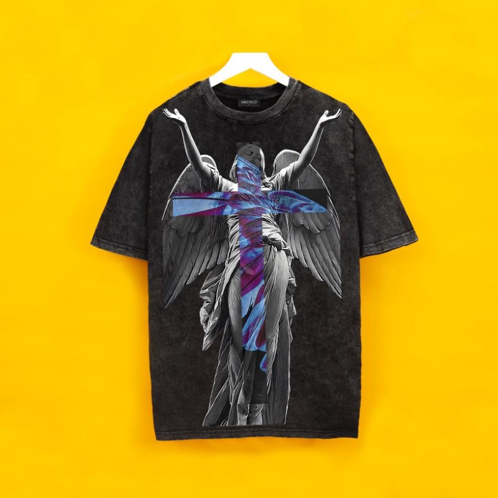 Áo thun tay lỡ MIKENCO tƯỢNG YGGENZ shop , Áo thun unisex nam nữ from rộng oversize chất liệu cotton hot 2022