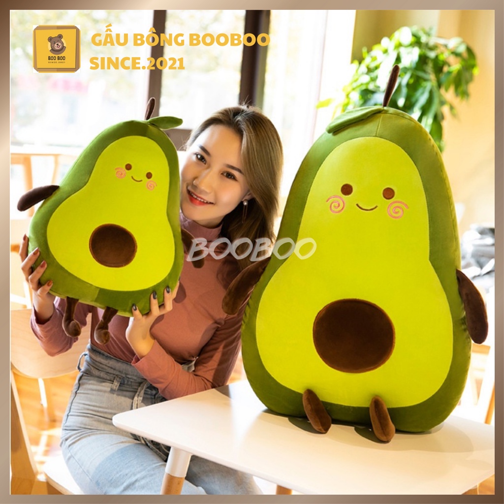 Gấu Bông hình trái bơ gấu bông quả bơ chất mềm mịn cao cap gấu bông booboo