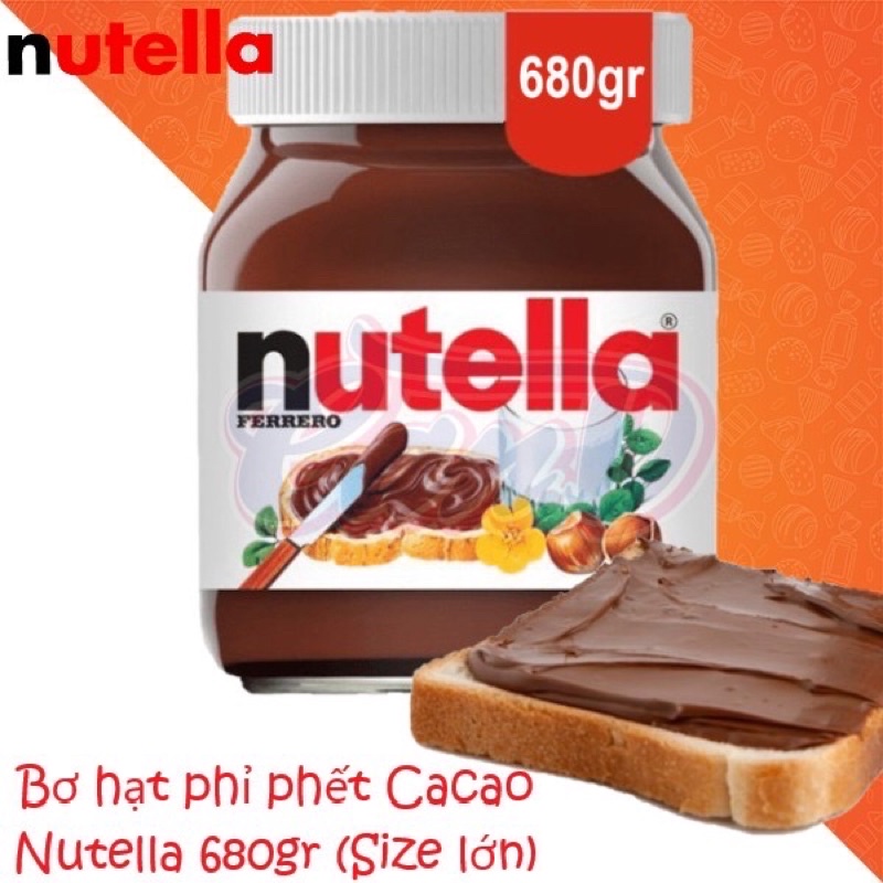 Bơ hạt phỉ phết Cacao Nutella 680gr (Size lớn)