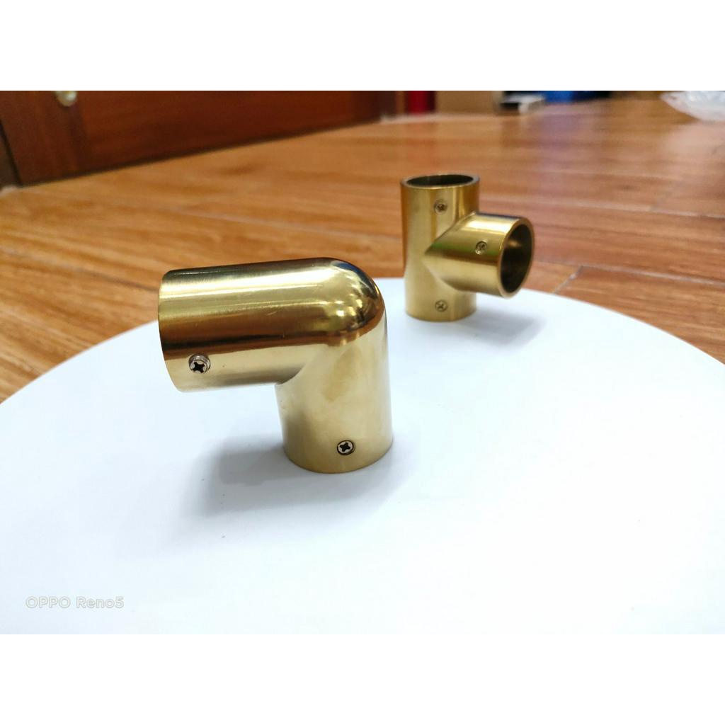 1 cái Cút nối góc,rắc co ống tròn phi 25mm