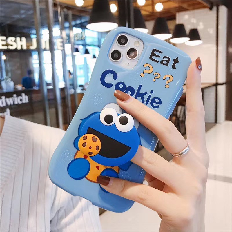 Ốp Onion Elmo kèm đế chống popsocket iPhone 7 8 7 Plus 8 Plus X Xs Xr XsMax iPhone 11 11 Pro 11 Promax