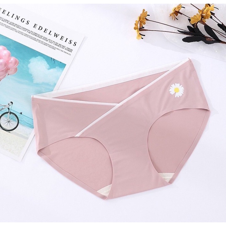 quần lót bầu- quần chip bầu cạp chéo ko đường may- ko hằn mông thoải mái , kháng khuẩn cho mẹ bầu