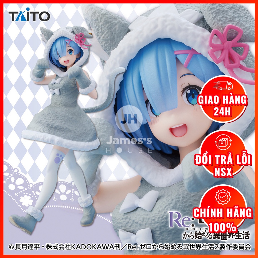 Mô Hình Figure Nhân Vật Anime Re:Zero kara Hajimeru Isekai Seikatsu, Rem, Coreful Figure, Puck Image ver. (Taito)