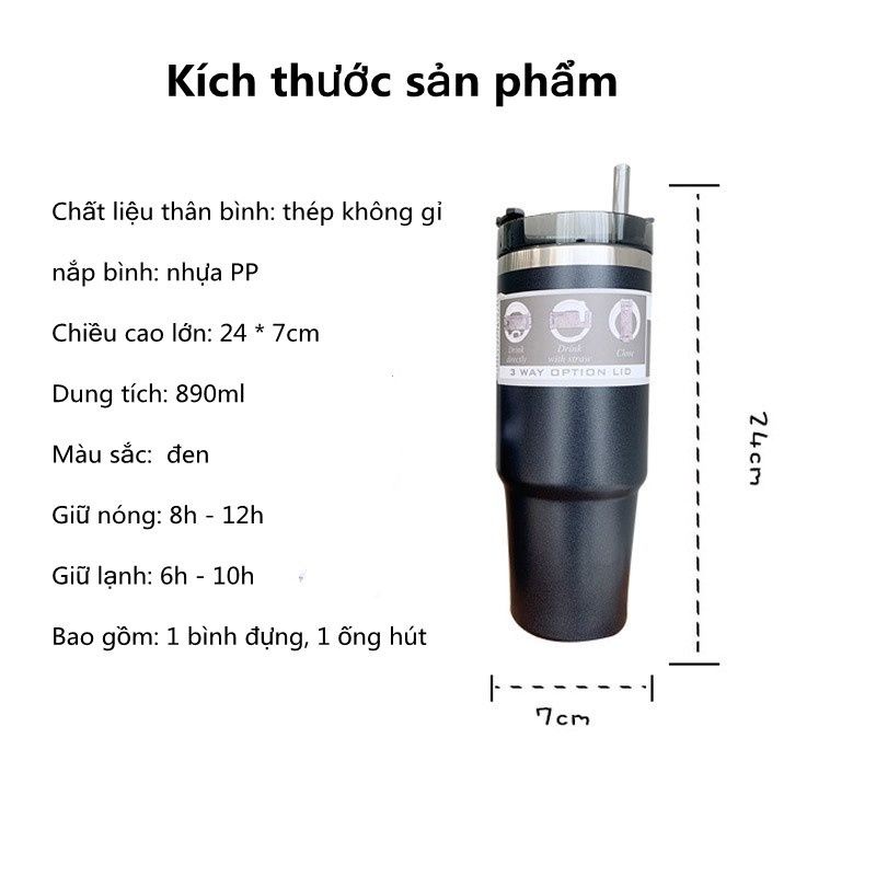 Ly giữ nhiệt cao cấp inox 304 Stanley 900ml