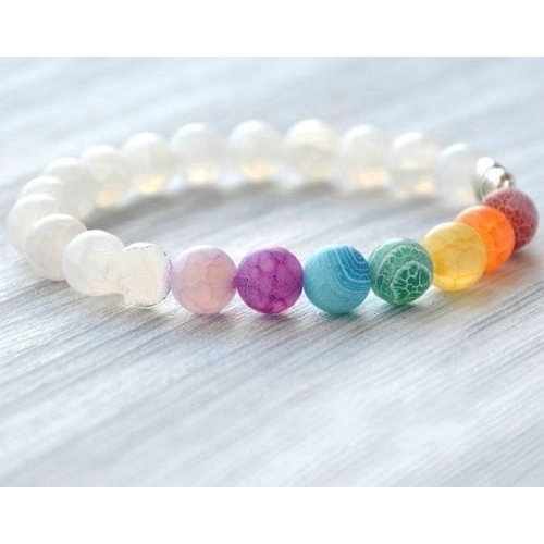Vòng tay xỏ hạt tròn nhiều màu sắc đẹp mắt thời trang