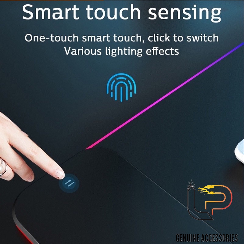 BÀN DI CHUỘT KÈM SẠC ĐIỆN THOẠI KHÔNG DÂY - MOUSEPAD GAMING ALMP 7604 ĐEN ALTEC LANSING (CÓ CHỨC NĂNG SẠC ĐT KO DÂY)