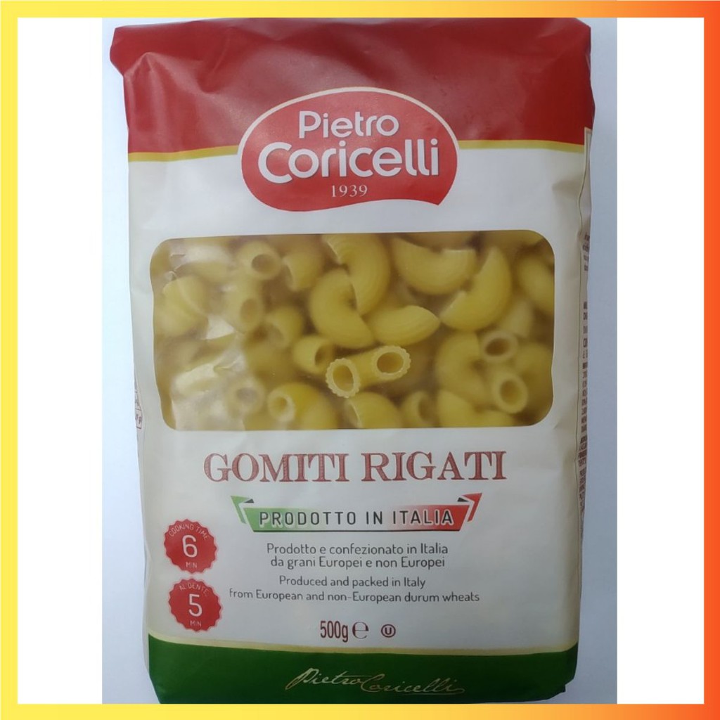Hàng Nhập Khẩu Nui chữ C ( Maccaroni ) Pietro Coricelli 12 Gói x 500gr