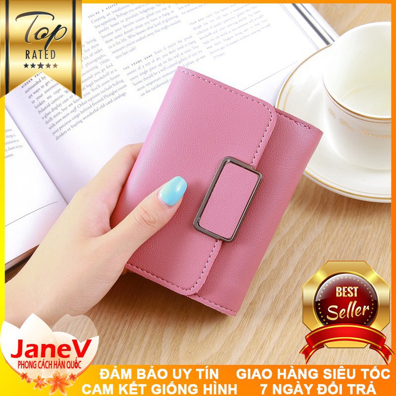 Ví Nữ Mini Ngắn Cầm Tay Khóa Vuông Phong Cách Hàn Quốc TVNN176