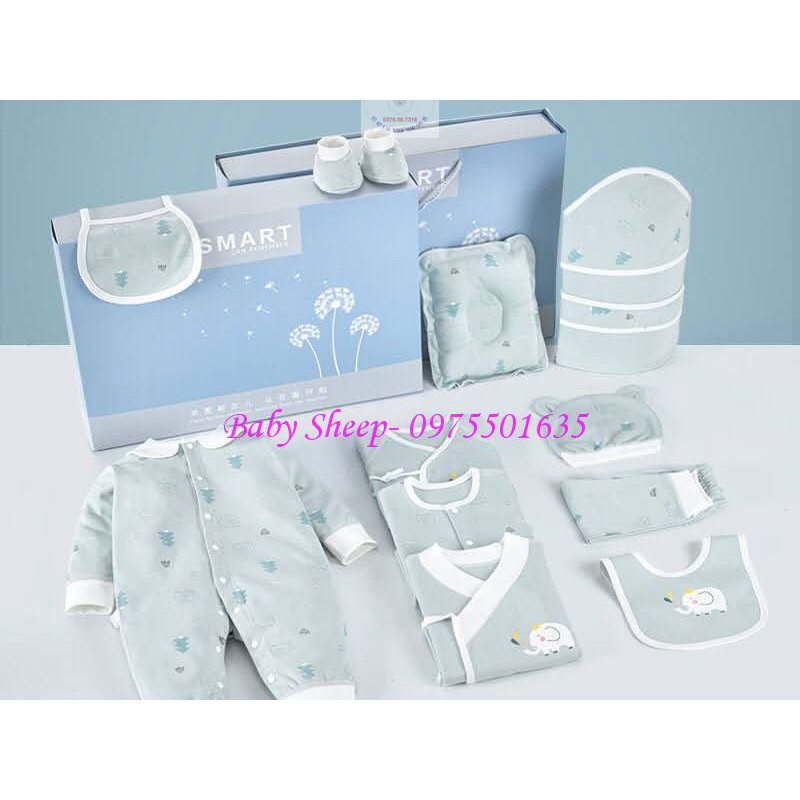 SET HỘP QUÀ TẶNG QUẦN ÁO SƠ SINH CHO BÉ TRAI VÀ BÉ GÁI Sơ sinh Đầy tháng