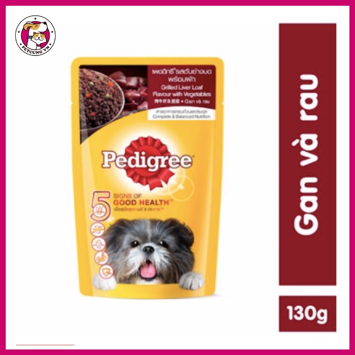 Pate Pedigree cho chó con vị gà và rau củ