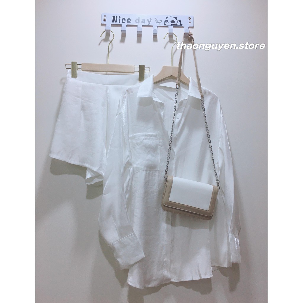 Set áo sơmi Ulzzang Organza phong cách 💖FREESHIP💖set sơmi nữ hàn quốc hottrend TM99112 | BigBuy360 - bigbuy360.vn