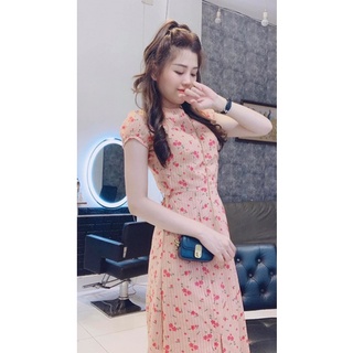 váy hoa hở lưng