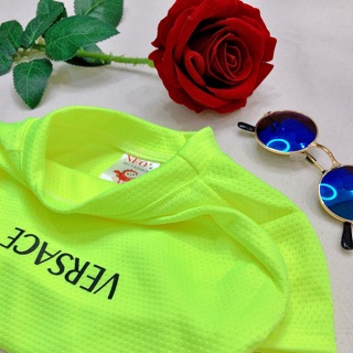 Áo Thun Neon VERSACE, Áo Thun Neon chó mèo, Áo thun VERSACE chó mèo, Áo thun dạ quang chó mèo