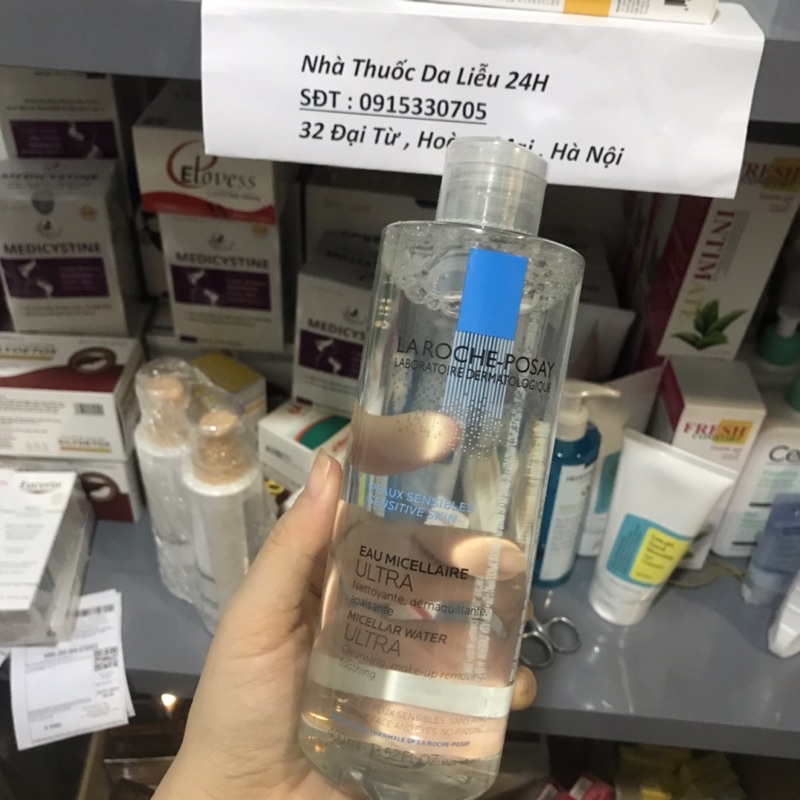 Nước tẩy trang laroche  Posay cho da nhạy cảm La Roche Posay Micellar Water Ultra Sensitive Skin 400ml