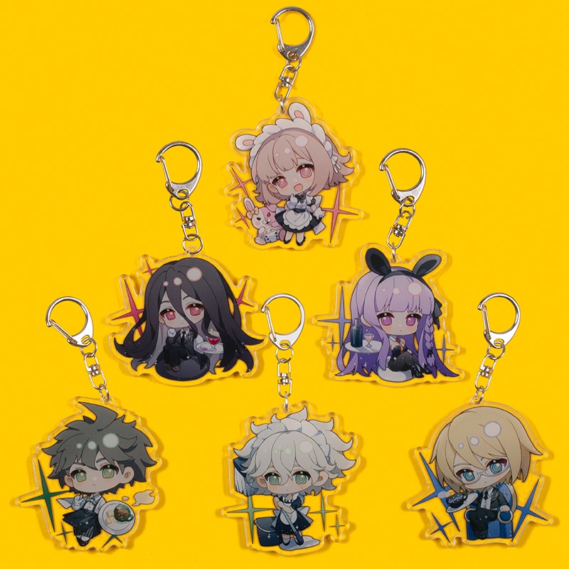 Danganronpa: Móc Khóa Acrylic Hai Mặt Trong Suốt Kích Hoạt Happy Havoc