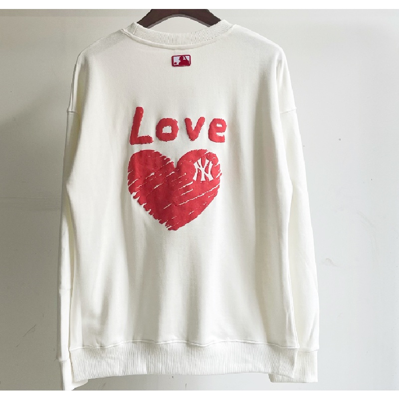 MLB Classic Love print Couples Fashion Cotton Sweatshirts Sports Casual Long Sleeve Crew Neck Coat Plus Size Unisex