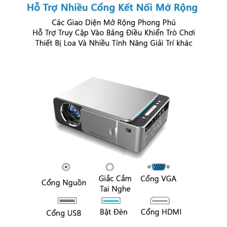 Máy chiếu mini Hệ Điều Hành Android Wifi Thông minh - T6 Bản Cao Cấp