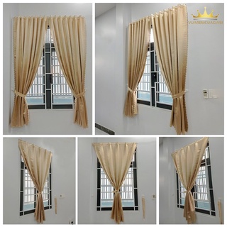 Rèm cửa dán tường chống nắng dành cho cửa sổ, vải decor trang trí phòng khách ngủ VIP05 Vuaremgiasi