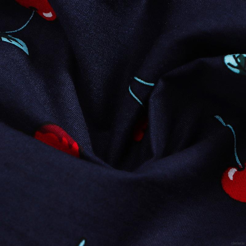 Đầm hai dây sọc thun in hình quả cherry dễ thương cho bé gái