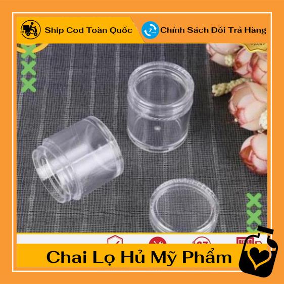 Hũ nhựa 10g thân cao nắp trong đựng kem, chiết mỹ phẩm , phụ kiện du lịch , phụ kiện du lịch