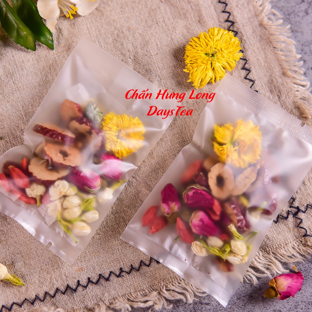 Tịnh Tâm Trà - Hoa Cúc, Hoa Hồng, Hoa Nhài, Hồng Táo, Kỷ Tử - Cải thiện giấc ngủ, giảm stress | BigBuy360 - bigbuy360.vn