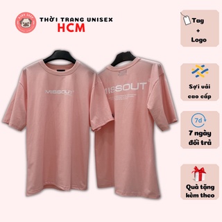 Áo thun Missout Basic Logo Tee SS5 màu hồng unisex nam nữ form rộng full tag Thời trang Unisex HCM AL192