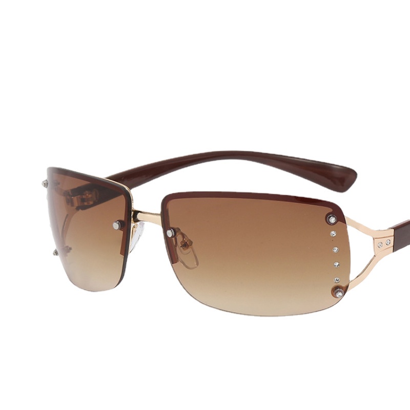 Kính Mát Y2K Millennium Babes Không Gọng Phong Cách Retro Thời Trang