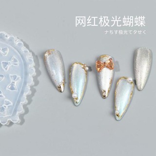Khuôn silicon gấu - tim - nơ
