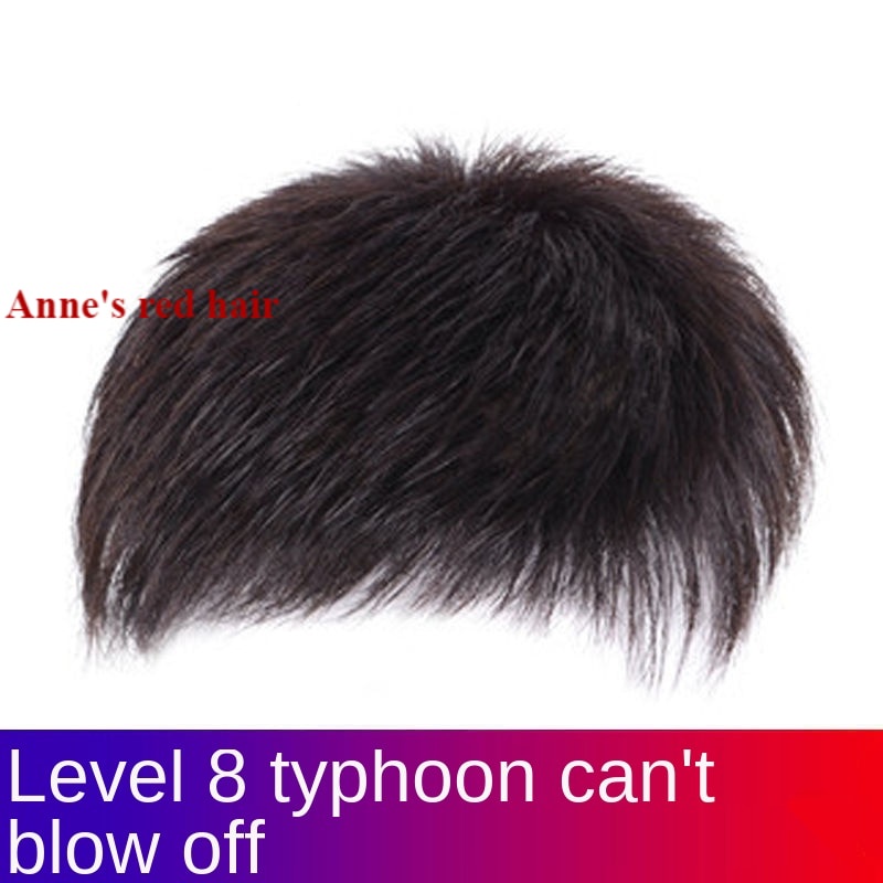 Tóc giả ngắn màu đen thoáng khí cho nam