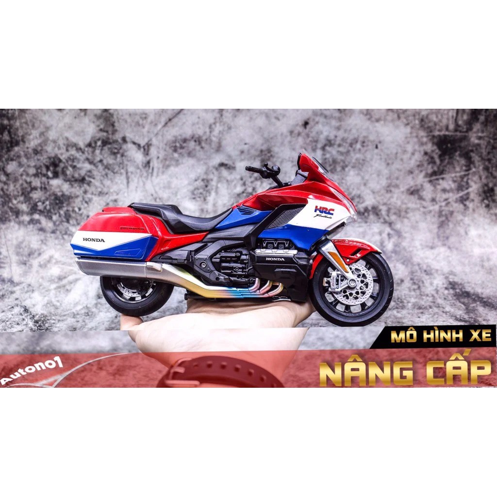 MÔ HÌNH XE HONDA GOLDWING 2020 CUSTOM HRC V2 1:12 WELLY D162