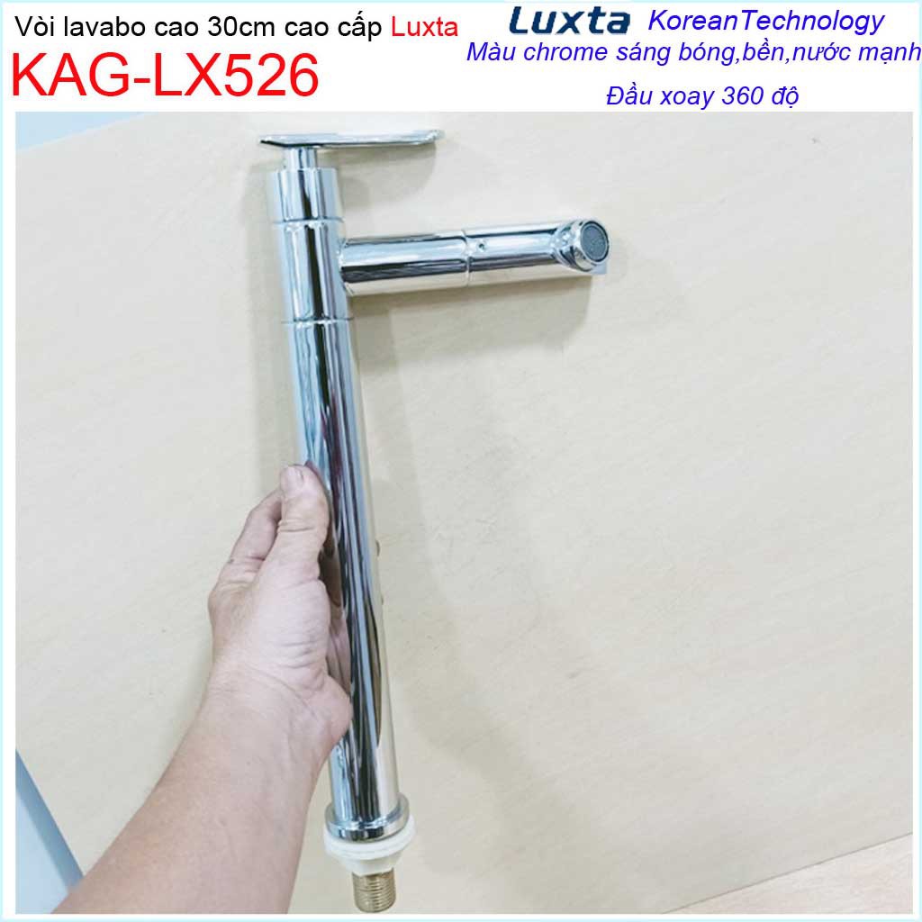 Vòi lavabo lạnh Luxta ống trúc, vòi chậu rửa mặt đặt bàn cao cấp KAG-LX526-30cm