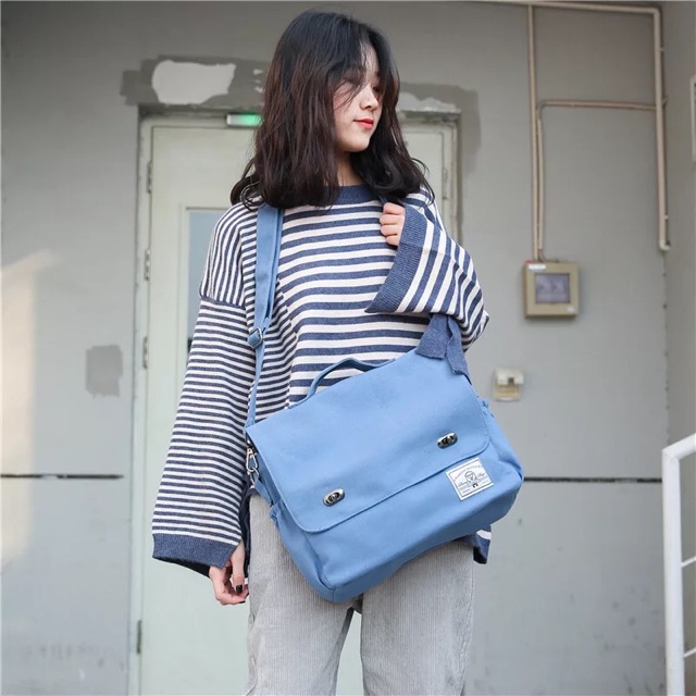 túi đeo chéo đi học vải bố siêu chất , đeo hai dáng ulzzang unisex | BigBuy360 - bigbuy360.vn