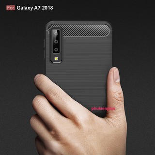 Ốp lưng Samsung Galaxy A7 2018 Fiber Carbon Case siêu chống sốc