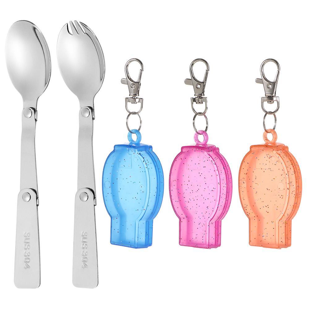 MUVAKO Nĩa Nấu Ăn Cỡ Nhỏ Gấp Gọn Tiện Dụng Mang Theo Dã Ngoại