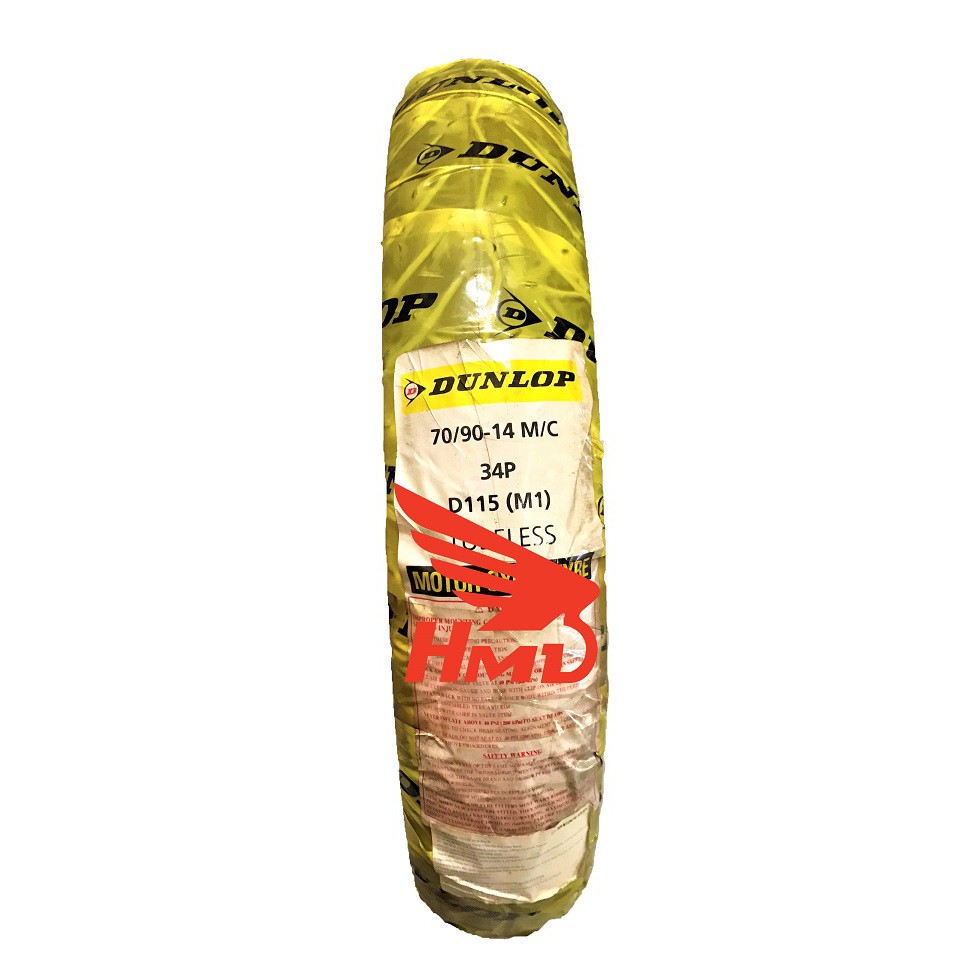 Lốp/vỏ xe 70/90-14 D115 TL Dunlop dành cho xe Luvias, Mio