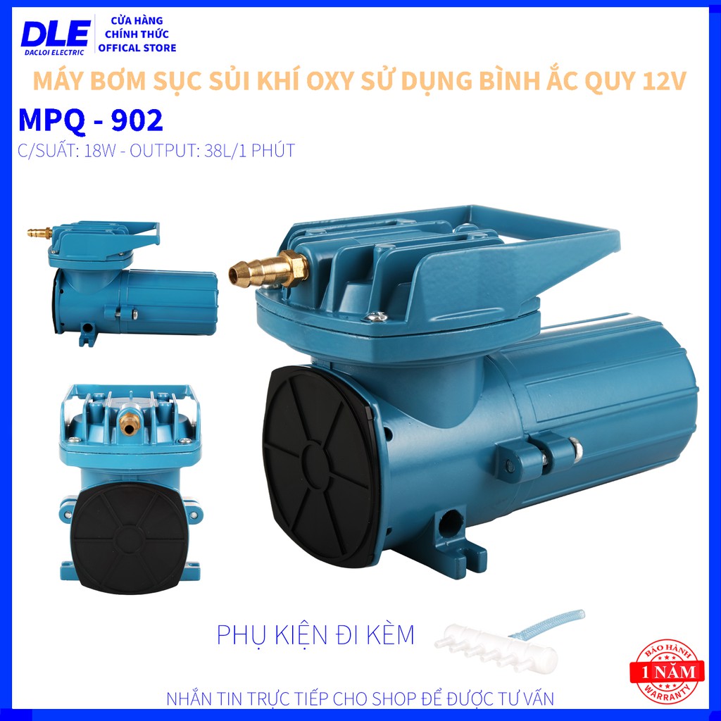 [ HÀNG CHUẨN ] MÁY SỤC SỦI THỔI KHÍ OXY - RESUN MPQ - 902 - SỬ DỤNG BÌNH ẮC QUY NGUỒN ĐIỆN 12V - CHO HỒ BỂ CẢ CẢNH