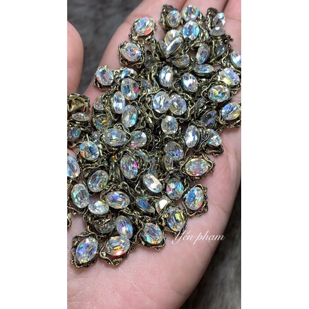 Set 10 charm đá lấp lánh trang trí móng siêu xinh