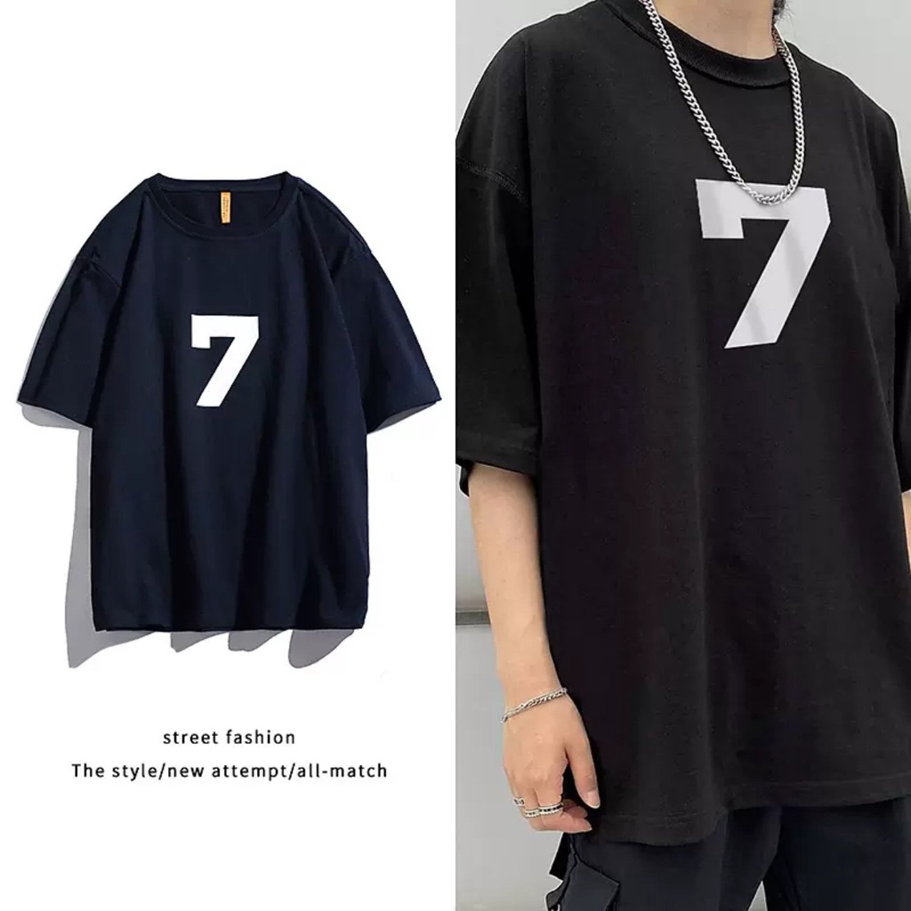 Áo thun nam nữ Seven 7 vải cotton chuẩn form co giãn 4 chiều, áo phông nam nữ from rộng