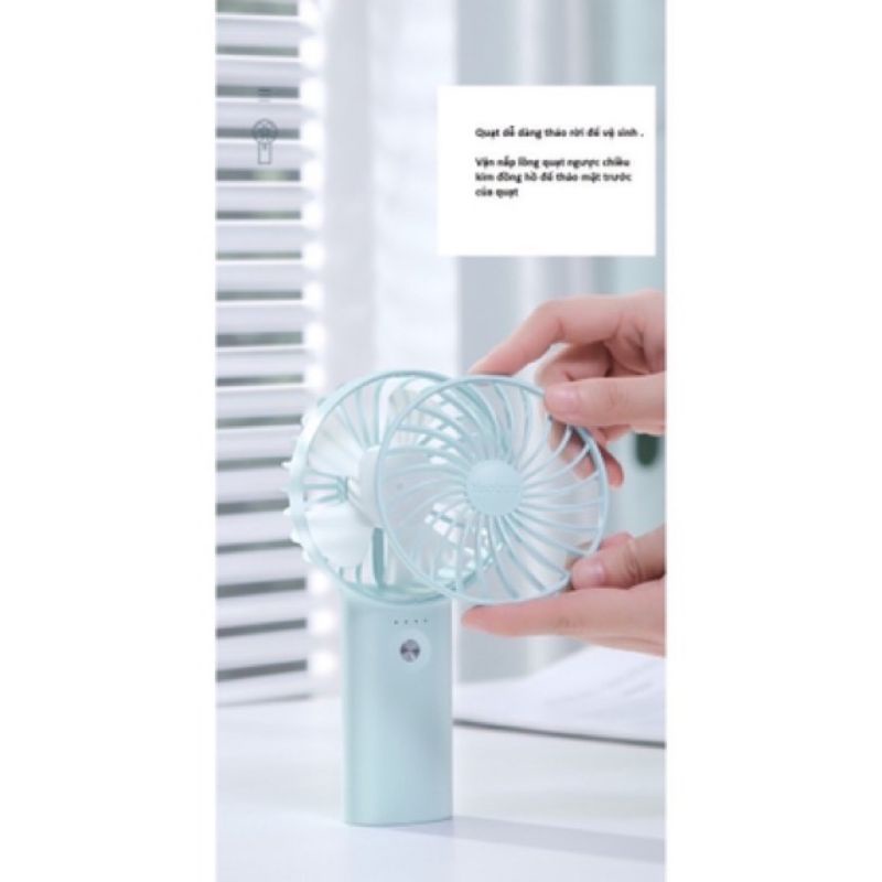 ☘️LIÊN TỤC 30 TIẾNG☘️ Quạt cầm tay Yoobao F03 6000 mah tặng dây đeo - quạt mini để bàn sạc tích điện pin cực khỏe