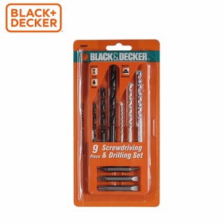 Bộ mũi khoan và vặn vít Black & Decker 50688G-B1 9 chi tiết
