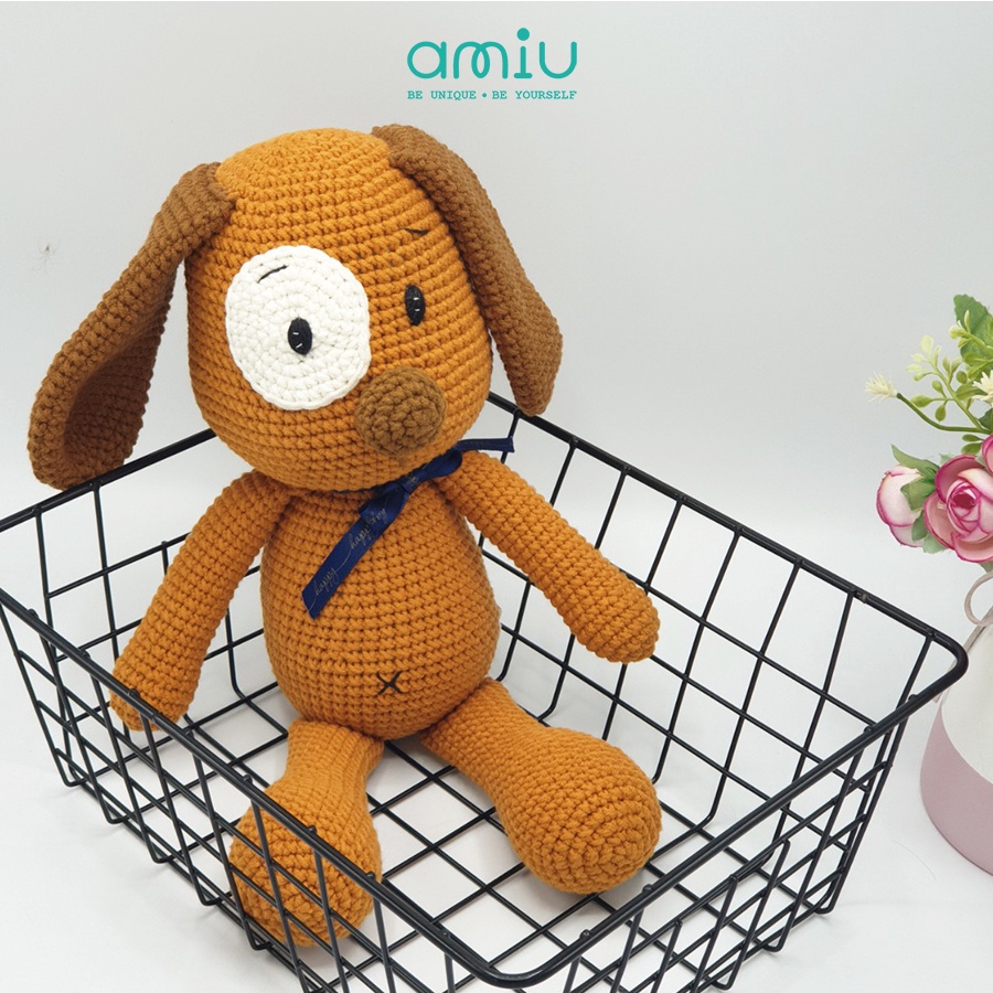 Gấu bông móc len Amigurumi cao cấp - Chó tai to - SP000236
