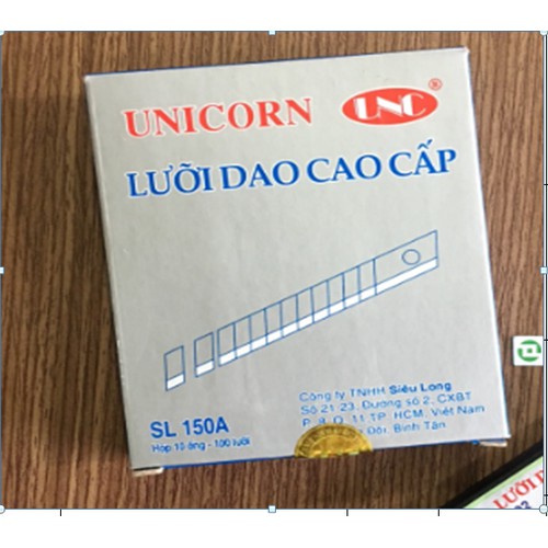 hộp Lưỡi dao Unicorn SL-150A (SL102) hộp đen (10 nhỏ Hộp 100 lưỡi)