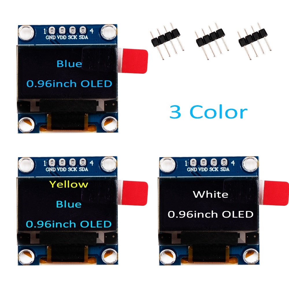 Mô đun màn hình OLED 0.91 0.96 inch 128X64 I2C SSD1306 12864 LCD bảng mạch màn hình GND VCC SCL SDA cho Arduino