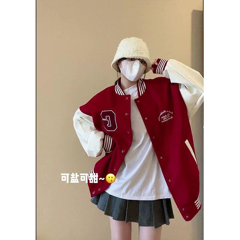 Áo Khoác Bóng Chày Thời Trang Mùa Xuân 2022 Phong Cách Hip Hop Mới Cho Nữ
