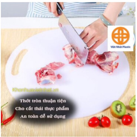 Thớt nhựa tròn Việt Nhật 3 size kháng khuẩn bền đẹp (MS:5800/5801/5802)