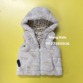 Áo Bé Gái Gile Lông Trắng Kem