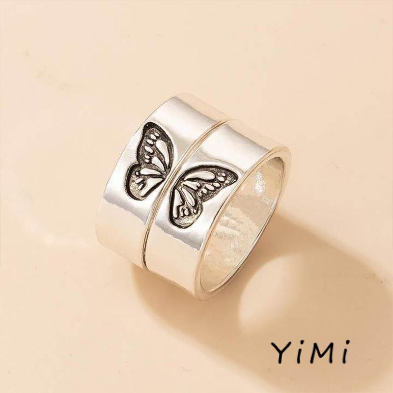 Nhẫn Đôi Bướm Thiết Kế Đơn Giản