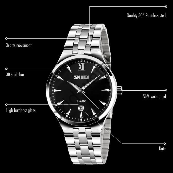 Đồng hồ nam cao cấp dây thép không gỉ chống nước SKMEI SM12 -Gozid.watches